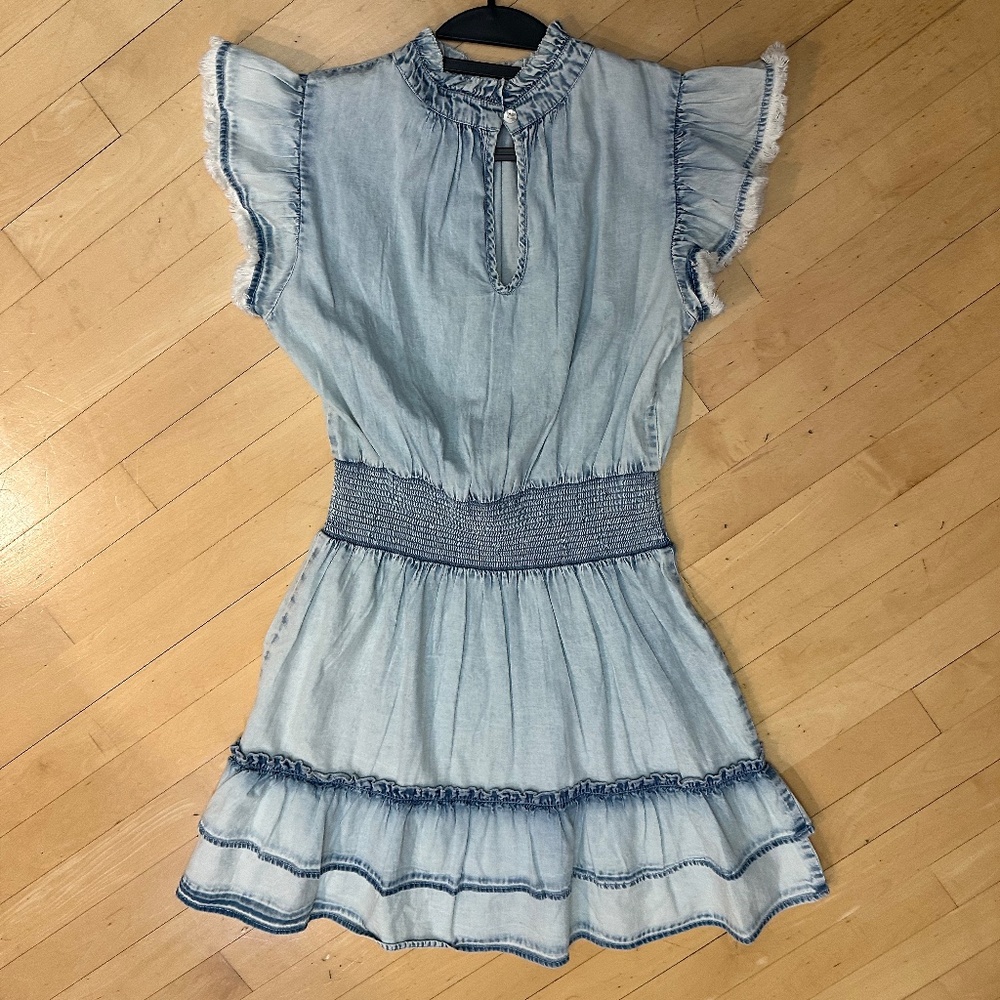 THML flutter sleeve denim dress,S, - Picture 4 of 4